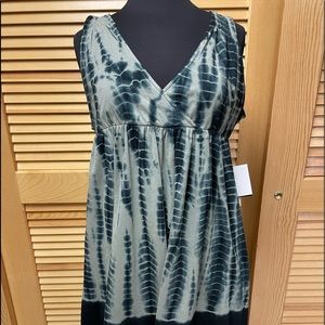 Calvin Klein Jeans Green Tye Dye Dress. NWT